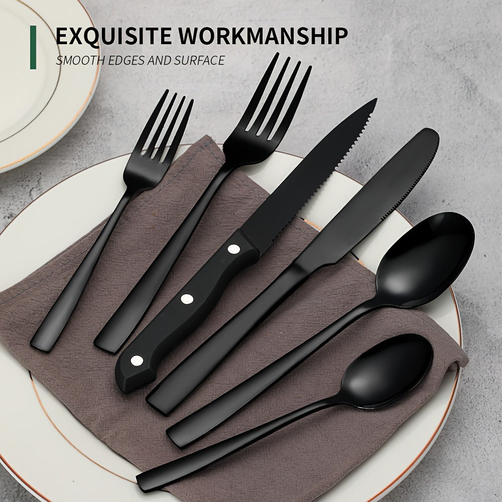 Mirror Polished Stainless Steel Flatware Set for 8